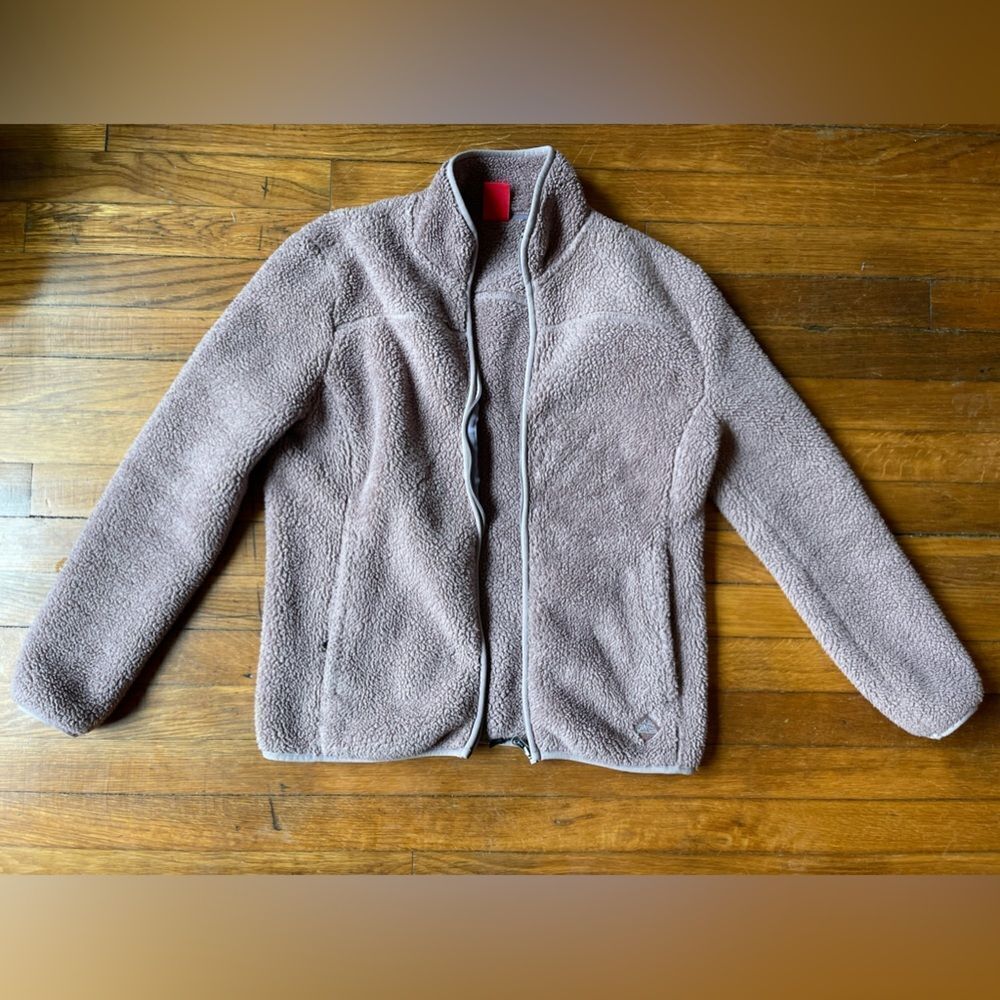 XS Eastern Mountain Sports sports fleece Sherpa full zip jacket QUAIL color